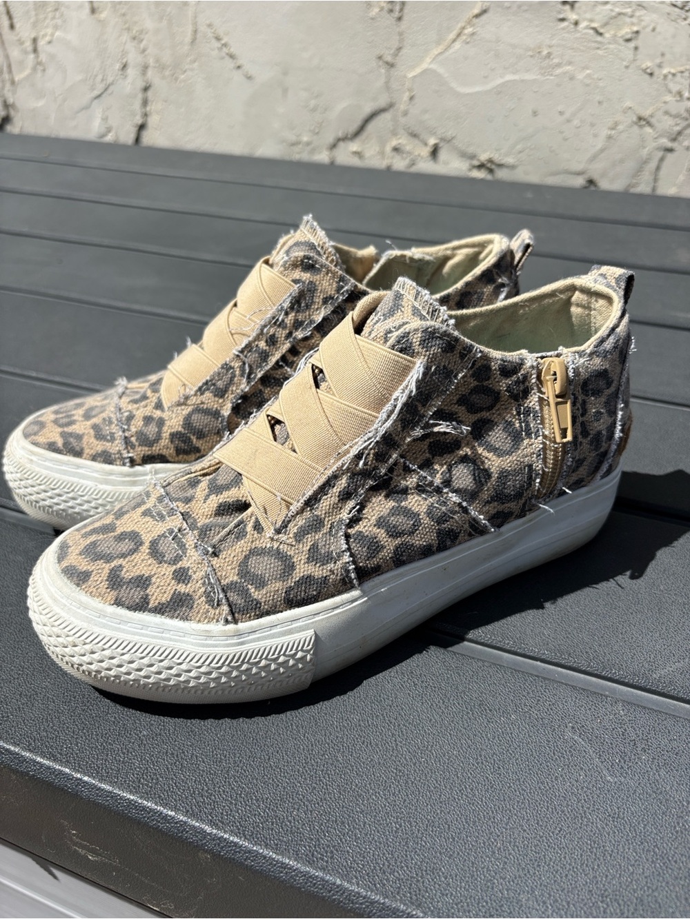 Blowfish Malibu Leopard Print Canvas Sneakers
